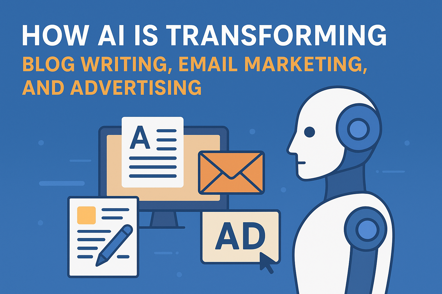 How AI is Transforming Blog Writing, Email Marketing, and Advertising in 2025